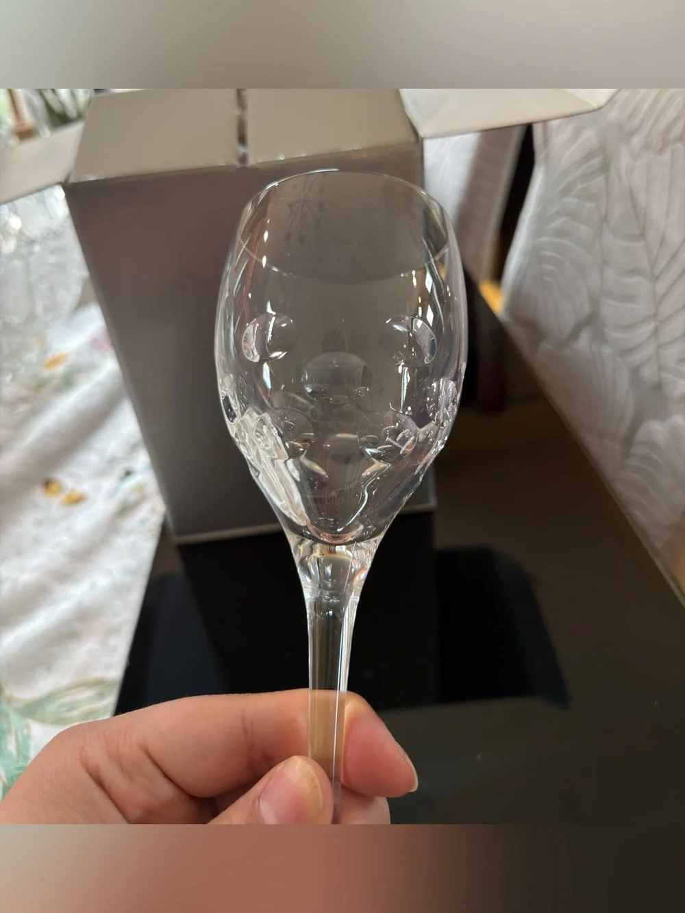 Rogaska Celebration Crystal Disco Beat Crystal Wine Glasses Set of 4 – Mint!!!